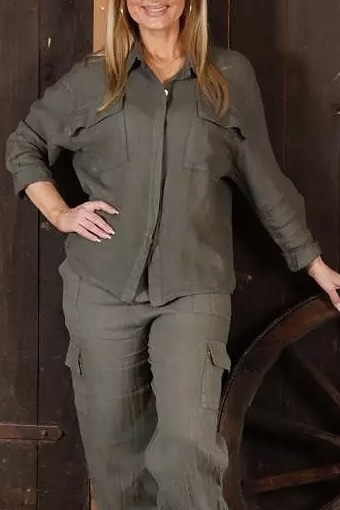 Stajl - Amalia Linnen Shirt Army