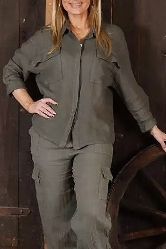 Stajl - Amalia Linnen Shirt Army