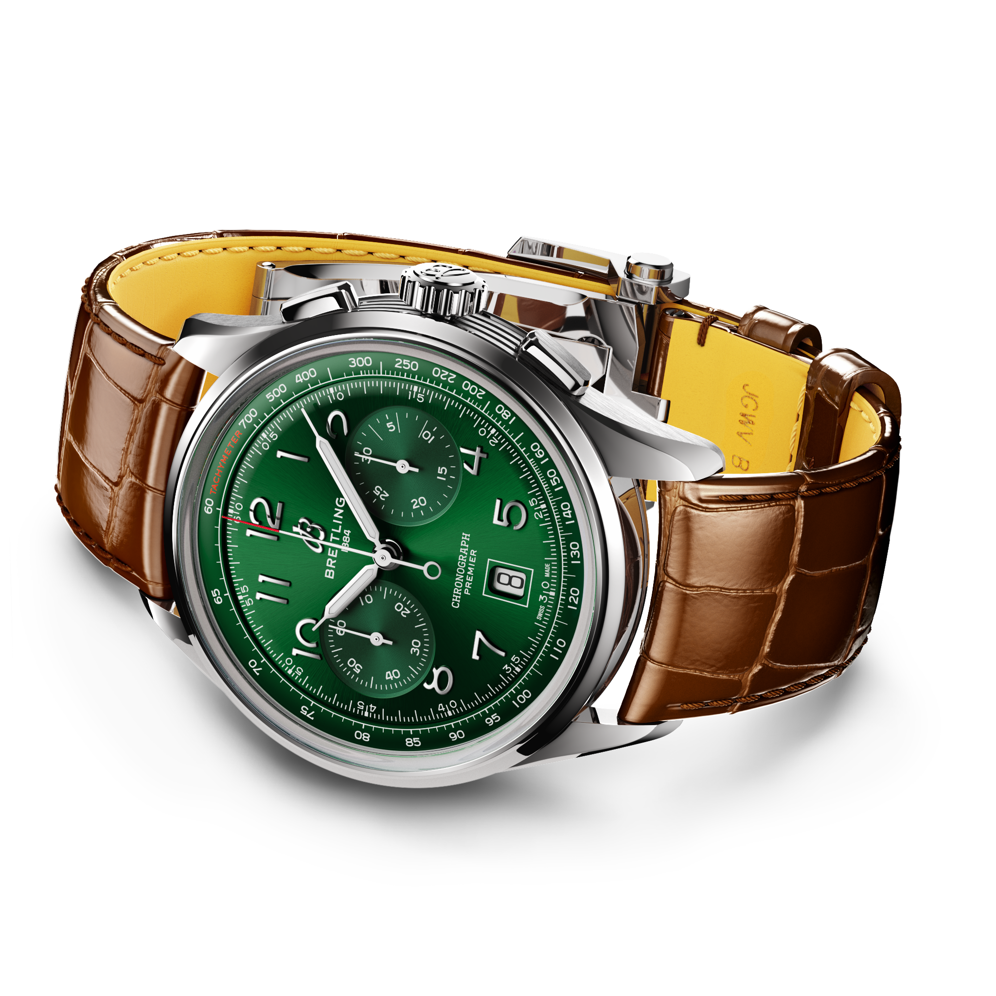 AB0145371L1P1 Breitling Premier B01 Chronograph 42 grön