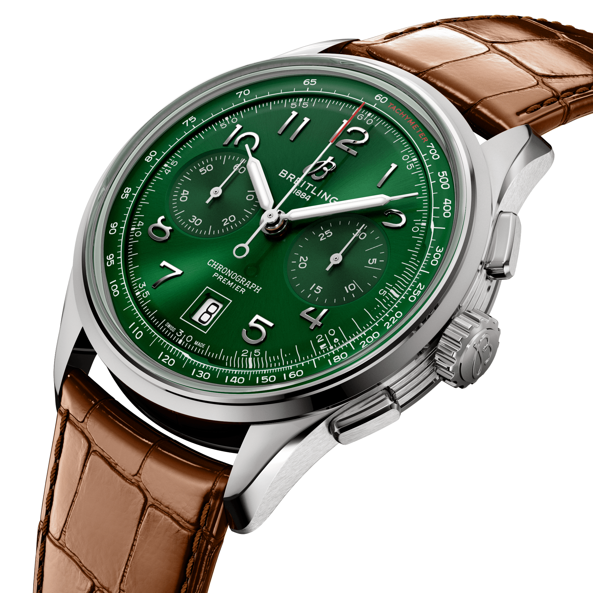 AB0145371L1P1 Breitling Premier B01 Chronograph 42 grön