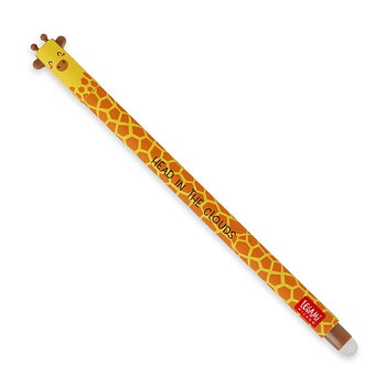 Erasable gel pen, Giraffe, svart, gelpenna med utsuddbart bläck