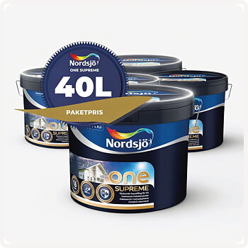 PAKET! FASADFÄRG NORDSJÖ ONE SUPREME, 40 L