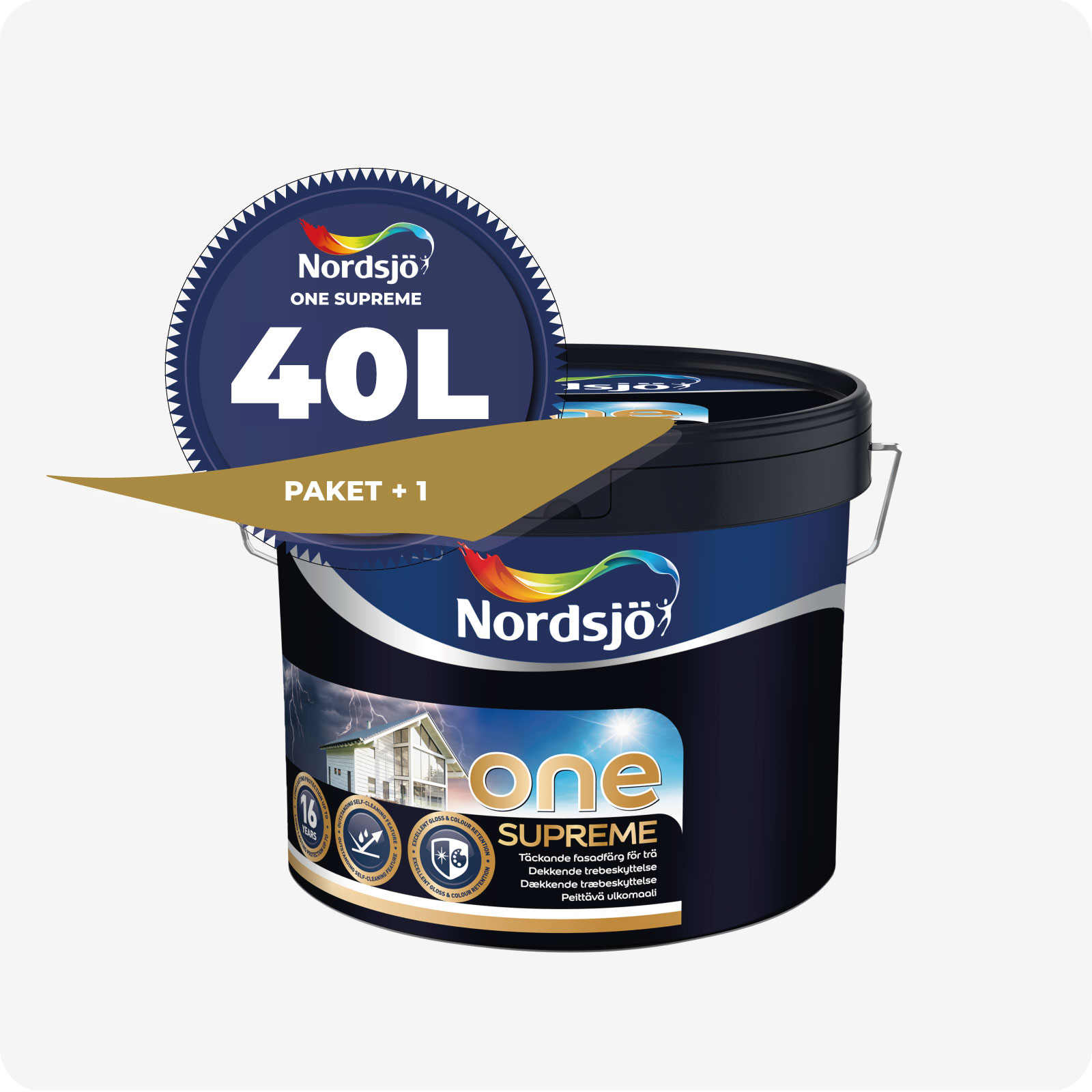 PAKET! FASADFÄRG NORDSJÖ ONE SUPREME, 40 L - 2