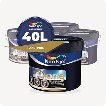 PAKET! FASADFÄRG NORDSJÖ ONE SUPREME, 40 L