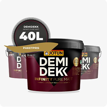PAKET! FASADFÄRG JOTUN DEMIDEKK INFINITY PURE MATT, 40L
