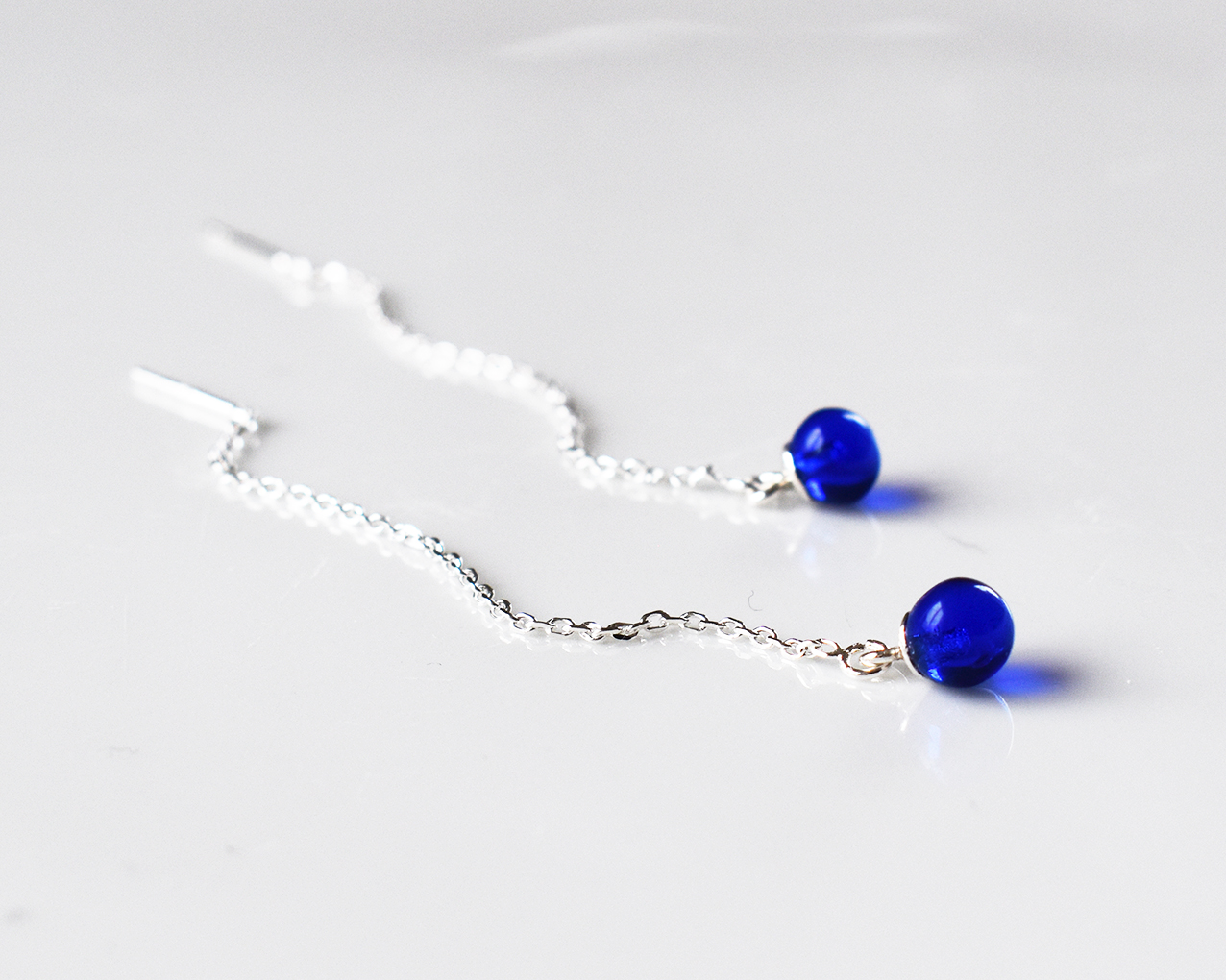 SVALÖ MIDNIGHT - blue earrings chain - 2