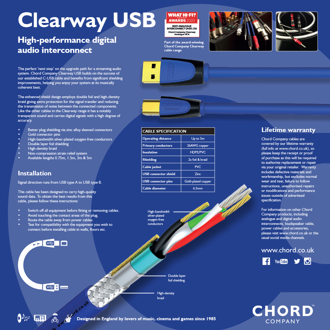 Chord Clearway USB digital audio interconnect - 3