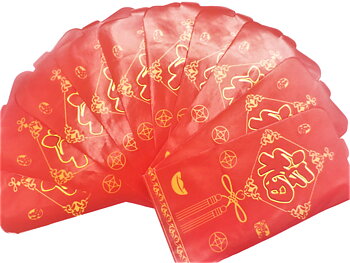 Röd Feng Shui Lycka kuvert/påse  - 10pack