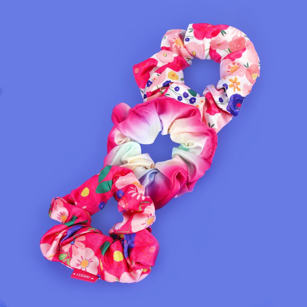 Scrunchies, Hair we are!, set med 3 st.  - Flowers - 3