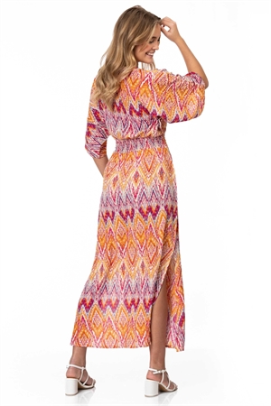 IBIZZA DRESS FUCHSIA/MADARINE/AQUA