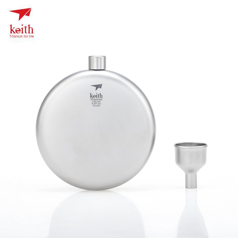 Keith Titanium Round Flask 130ml Ti9303