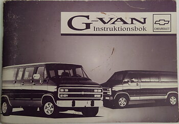 1994 Chevrolet G-Van Instruktionsbok svensk