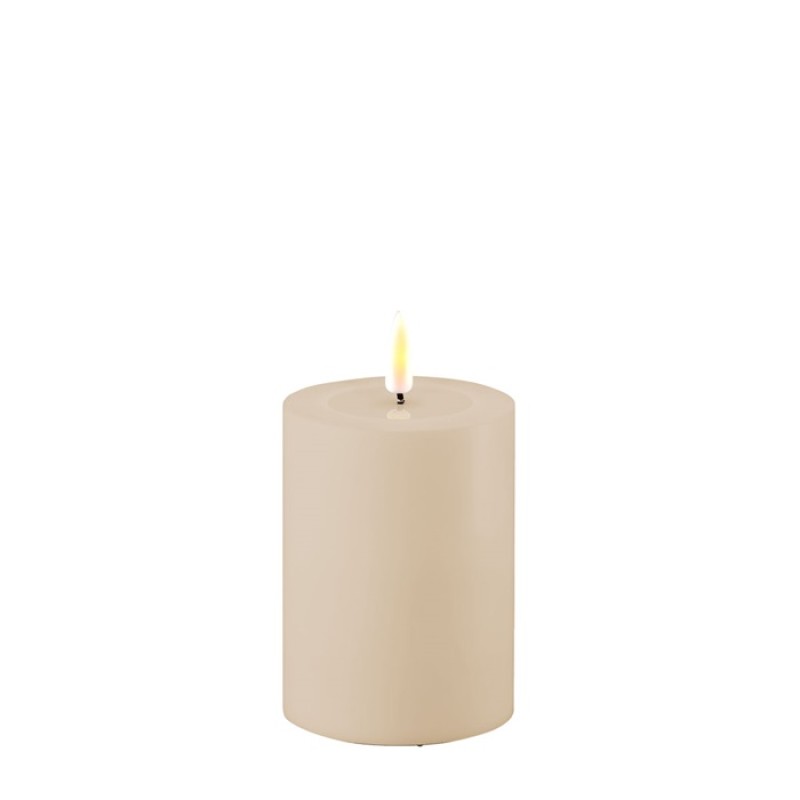LED-Blockljus Sand 7,5x10cm Uteljus