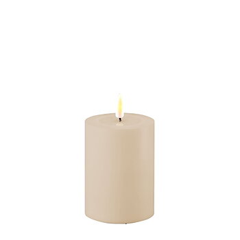 LED-Blockljus Sand 7,5x10cm Uteljus