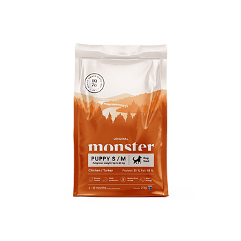 Monster Dog Puppy Original  small/medium Chicken/Turkey 2 Kg