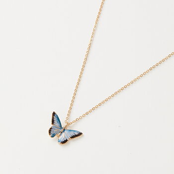 Fable Blue Butterfly halsband