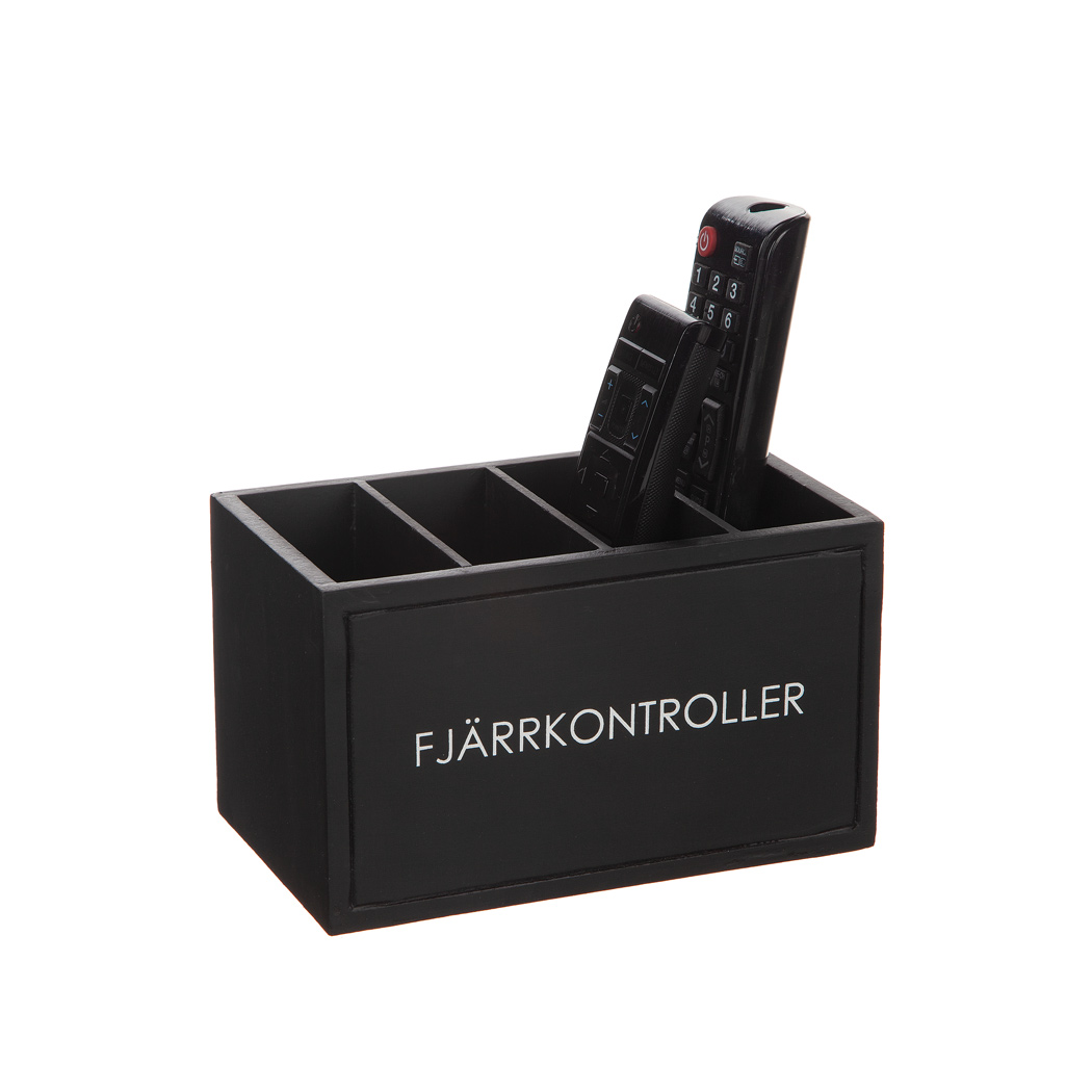 Trälåda “Fjärrkontroller” svart 