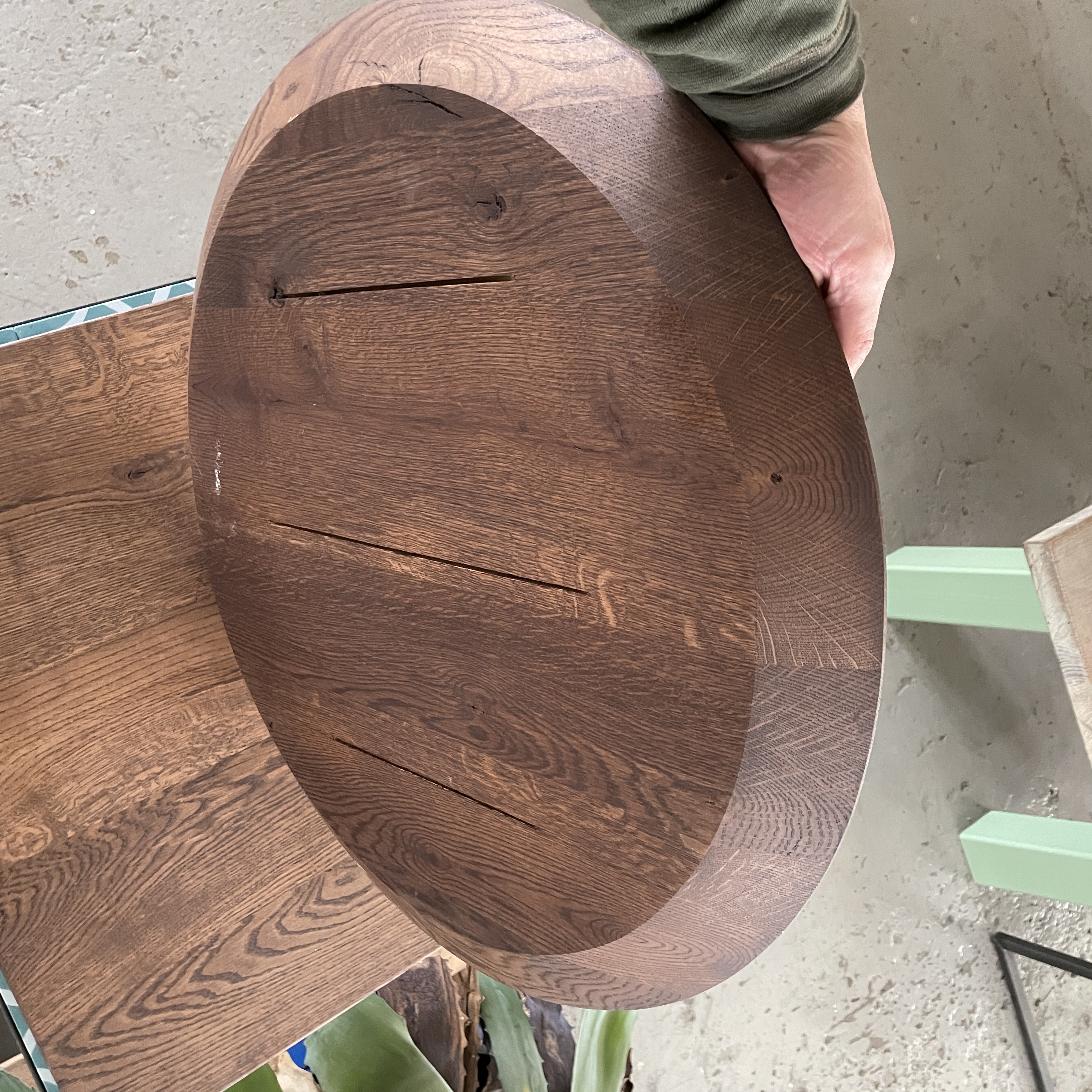 TABLE TOP ROUND & BEVELED Ø 60-80 CM  - OAK - 3
