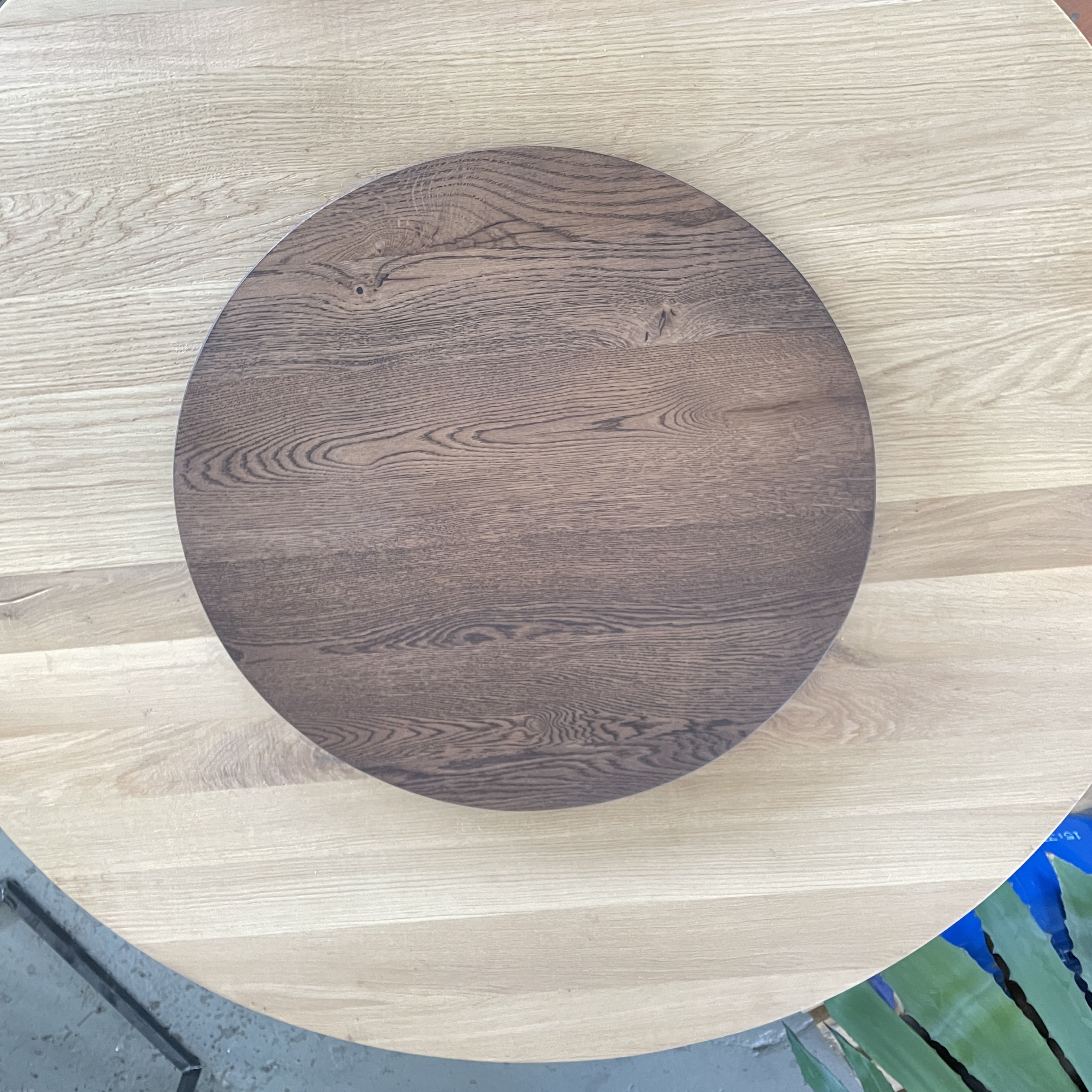 TABLE TOP ROUND & BEVELED Ø 60-80 CM  - OAK - 2
