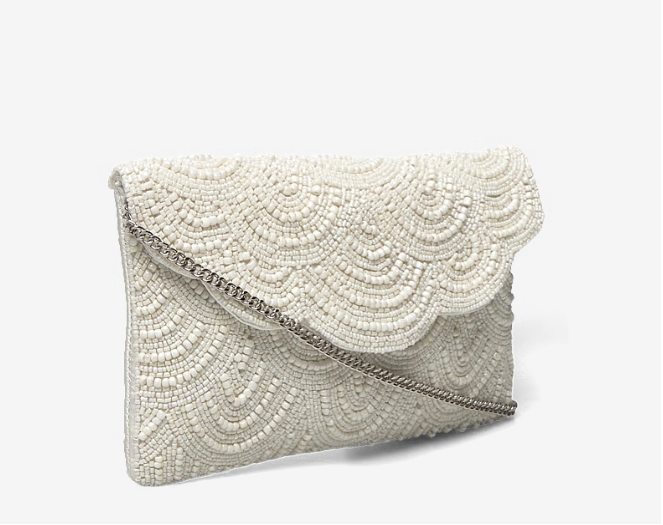 CASABLANCA CLUTCH NEAR WHITE - 4