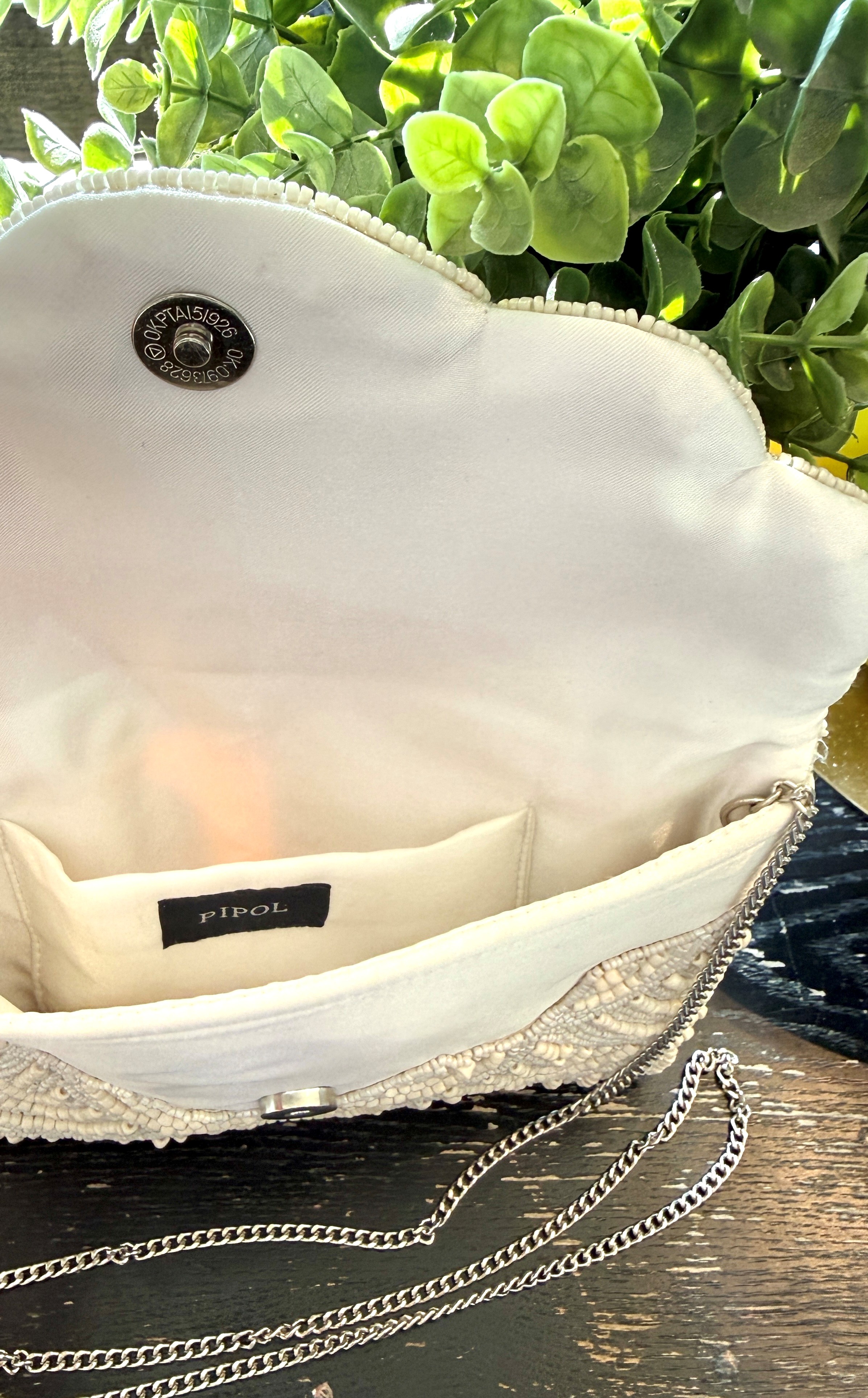 CASABLANCA CLUTCH NEAR WHITE - 6