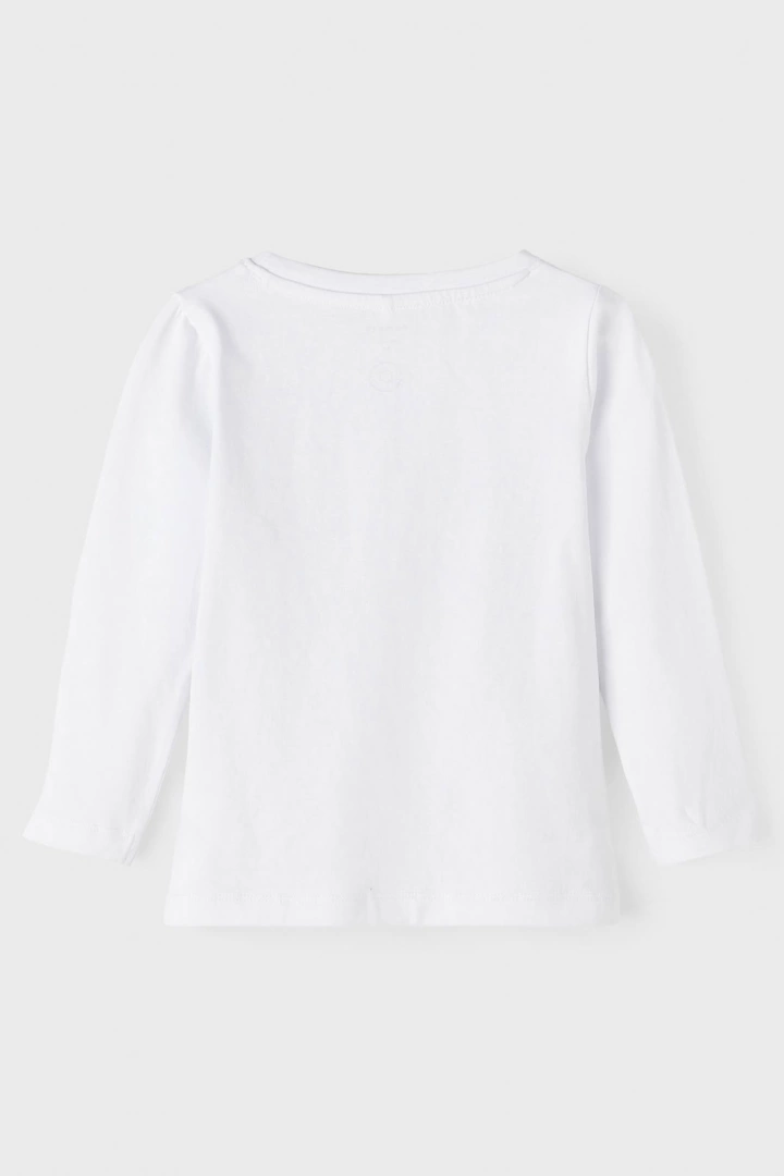 Name it Mini Top med Blomma Vit, Storlek 104 - 2