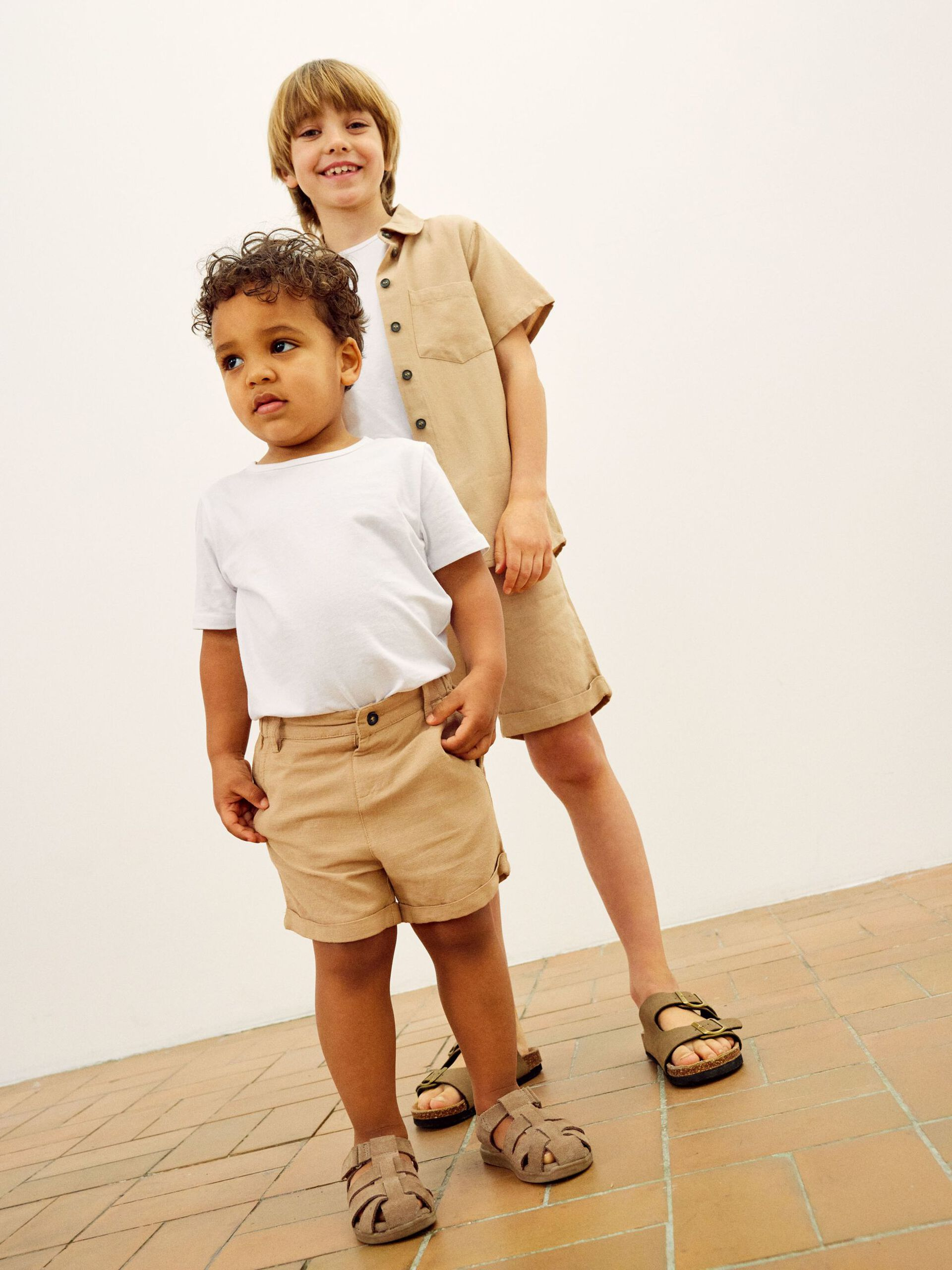 Name it Mini Shorts Beige, Storlek 98 - 3