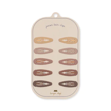 Hårspännen Scallop, 10-pack - Konges Sløjd