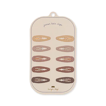 Hårspännen Scallop, 10-pack - Konges Sløjd