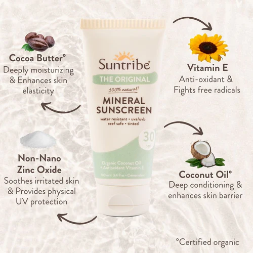 Suntribe Organic Mineral Sunscreen SPF 30 (100 ml) - 5