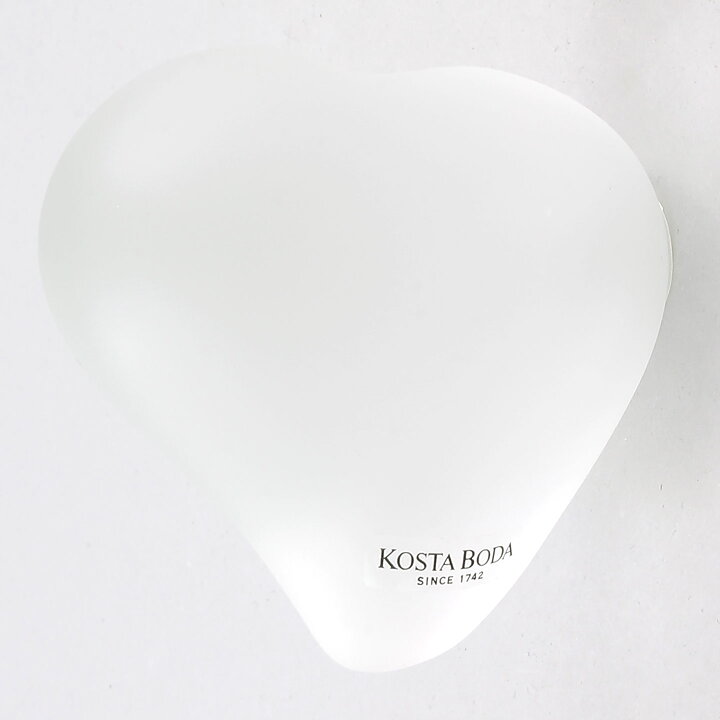バーティル･ヴァリーン  Heartbeatシリーズ  クリアなガラスの彫刻  8cm  2001年 〈箱付き〉