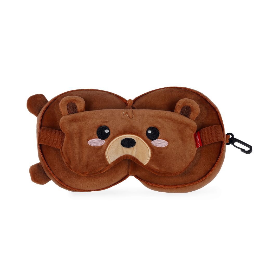 My travel buddy, rejsepude med sovemaske - Teddy bear - 3