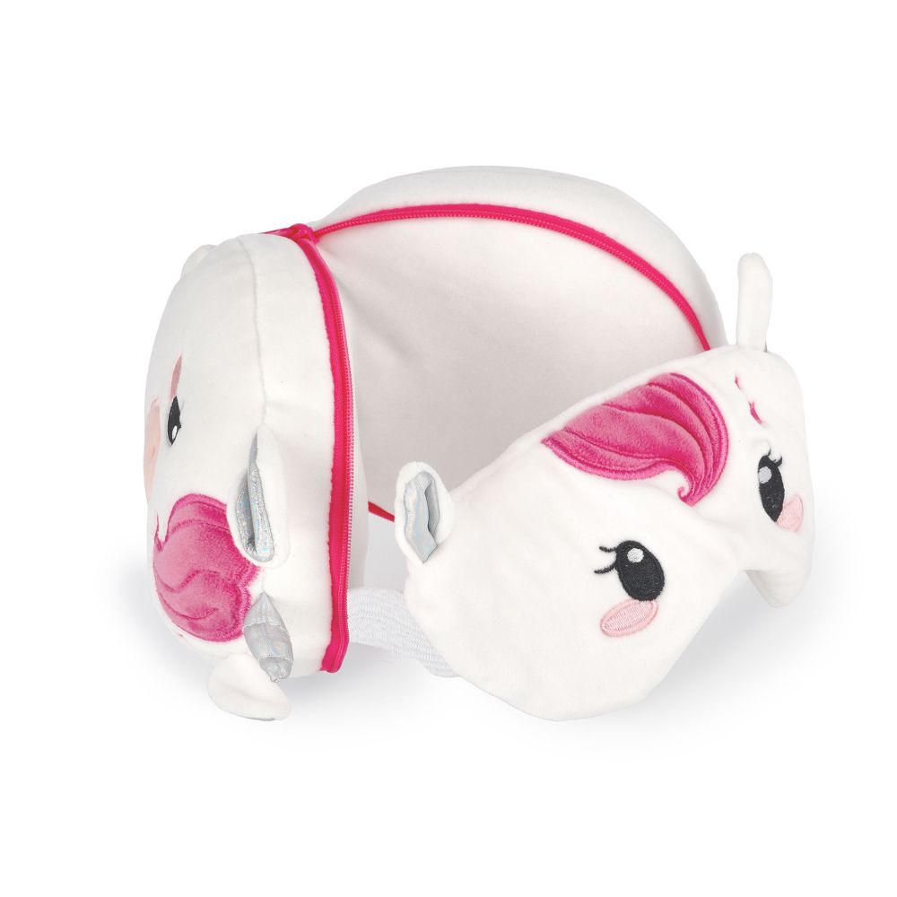 My travel buddy, reskudde med sovmask - Unicorn