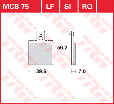 TRW bromsbelägg  MCB75