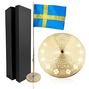 Flaggstång Lyckopenningen Mässing 47cm