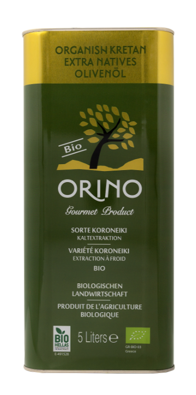 Organic Extra Virgin Olive Oil - Orino from Crete - 5 Liter