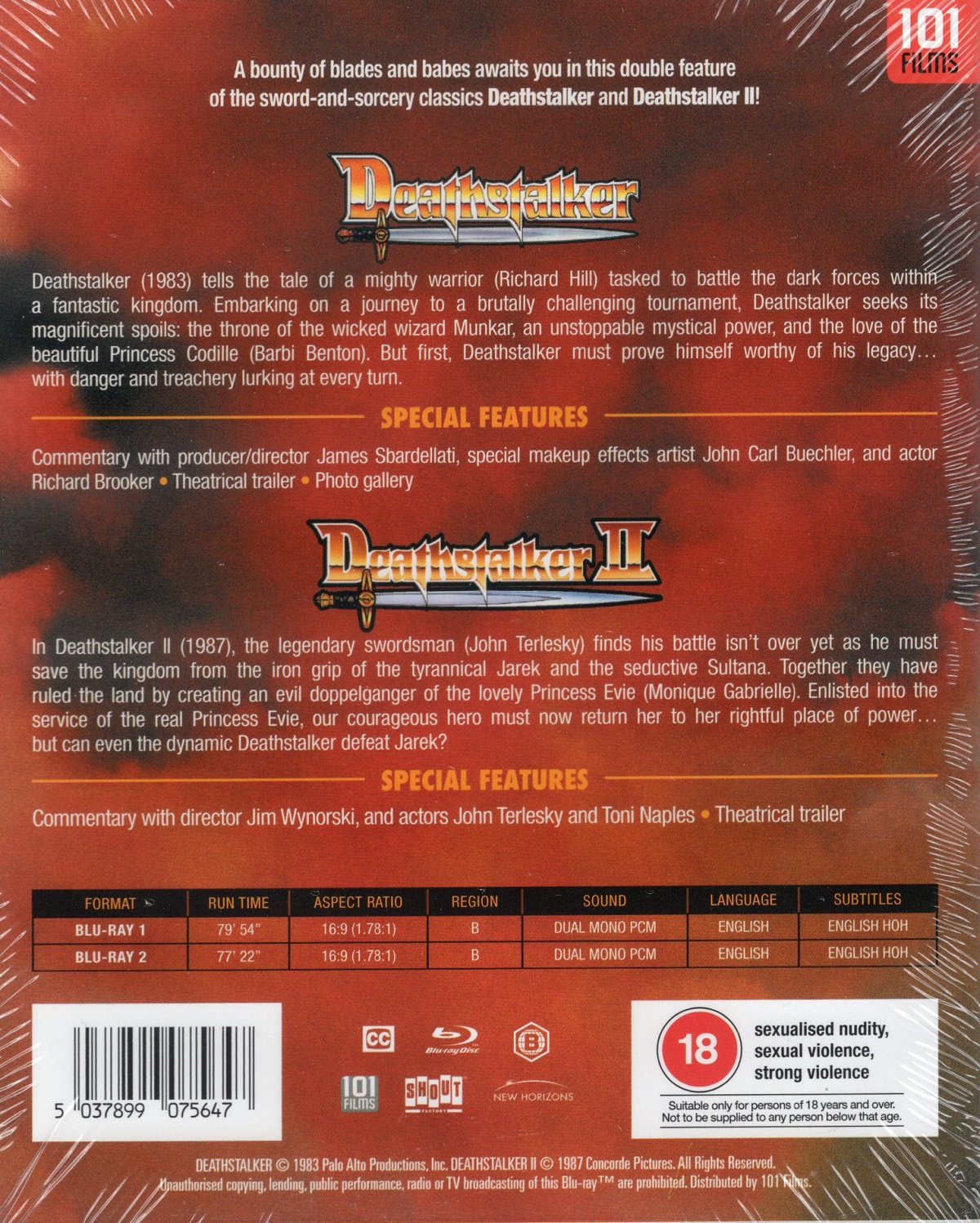 Deathstalker / Deathstalker II (ej svensk text) (Blu-ray) - 2