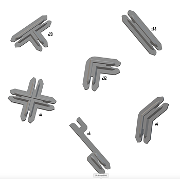 Battle Systems: Plastic Terrain Clips - Grey