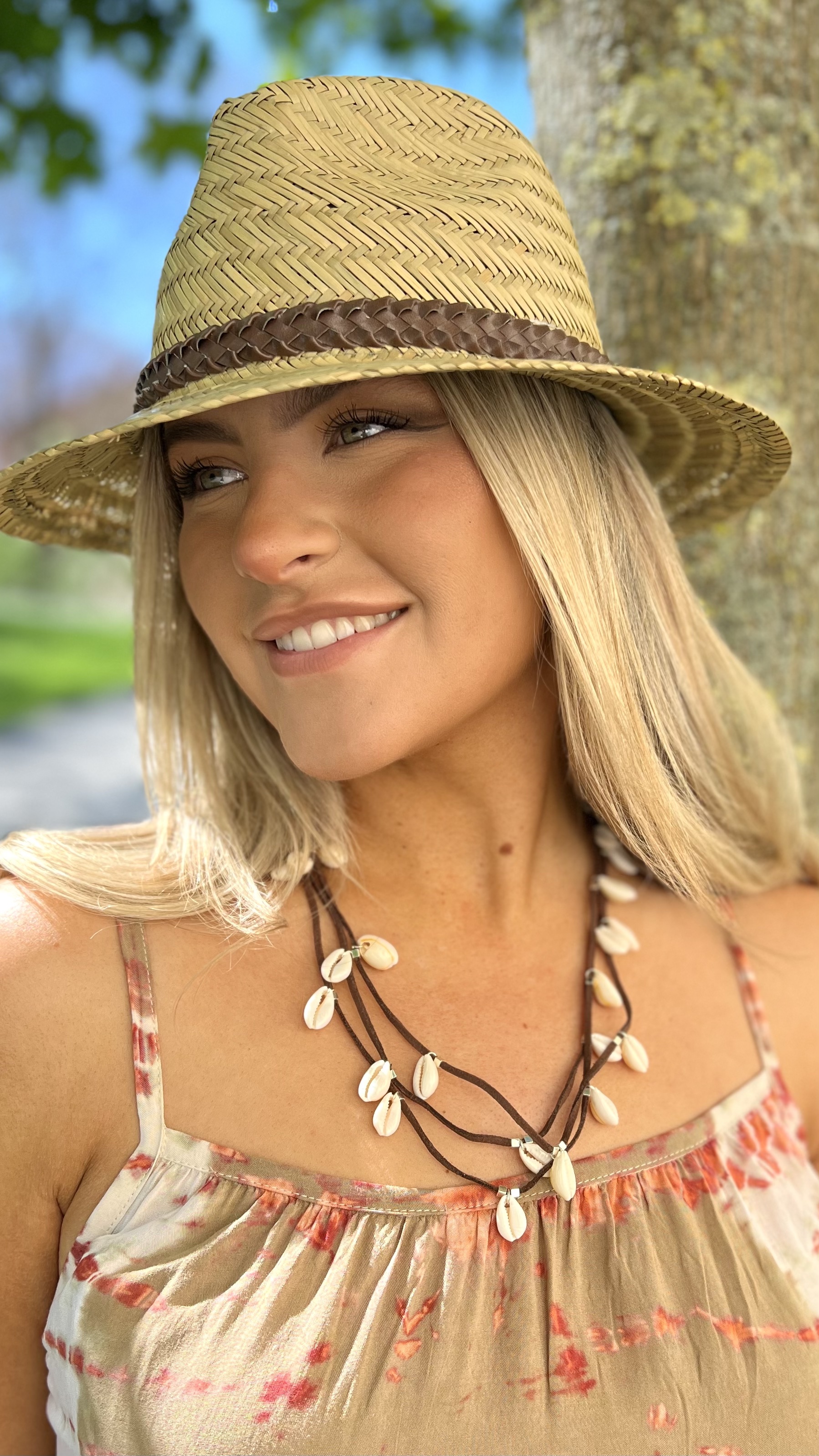 Snäckhalsband small - brun