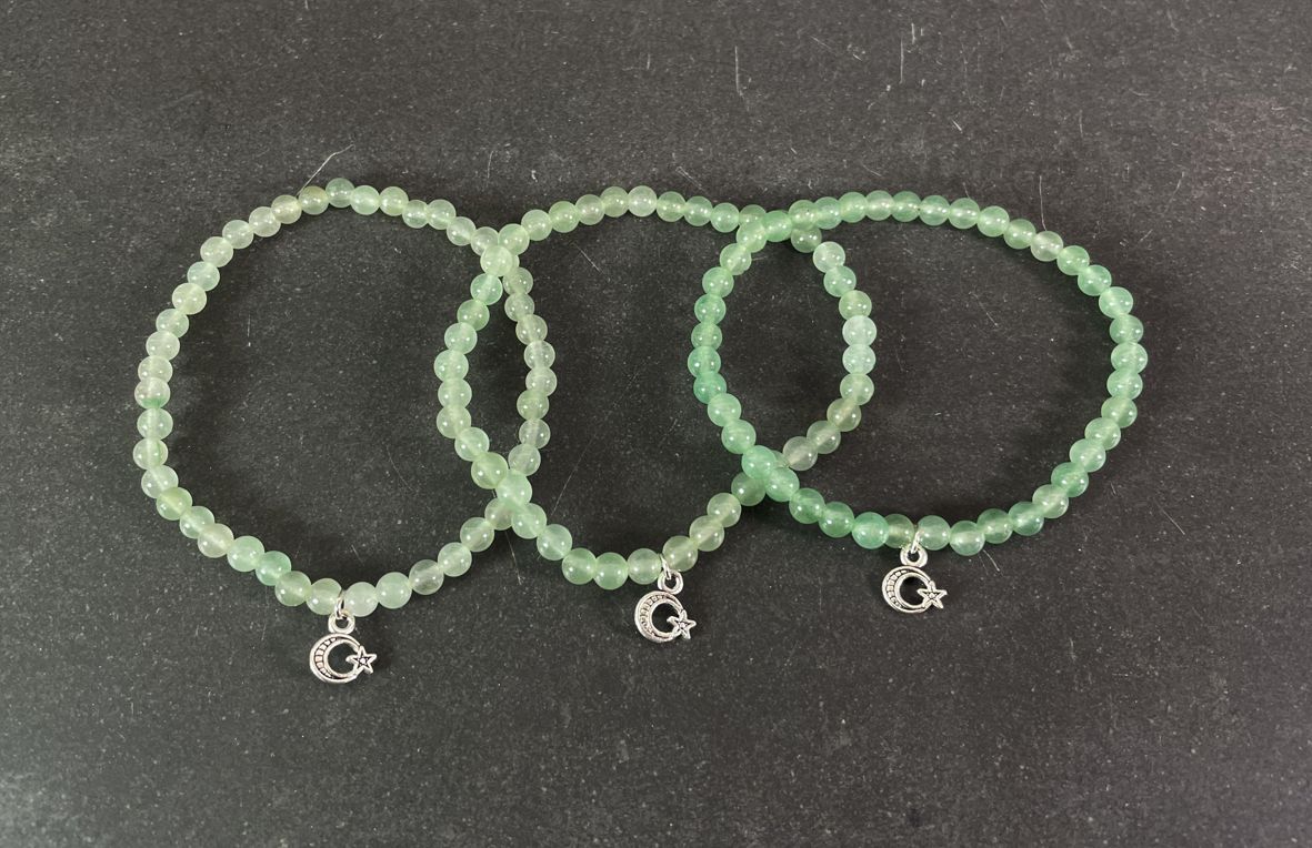 Grön Aventurin halvmåne armband
