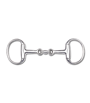 Waldhausen  Eggbutt Snaffle Bit, Double Jointed, Solid