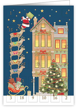 Santa Delivering Present, Advent Calendar