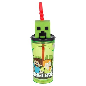 Minecraft Mugg med Sugrör 3D