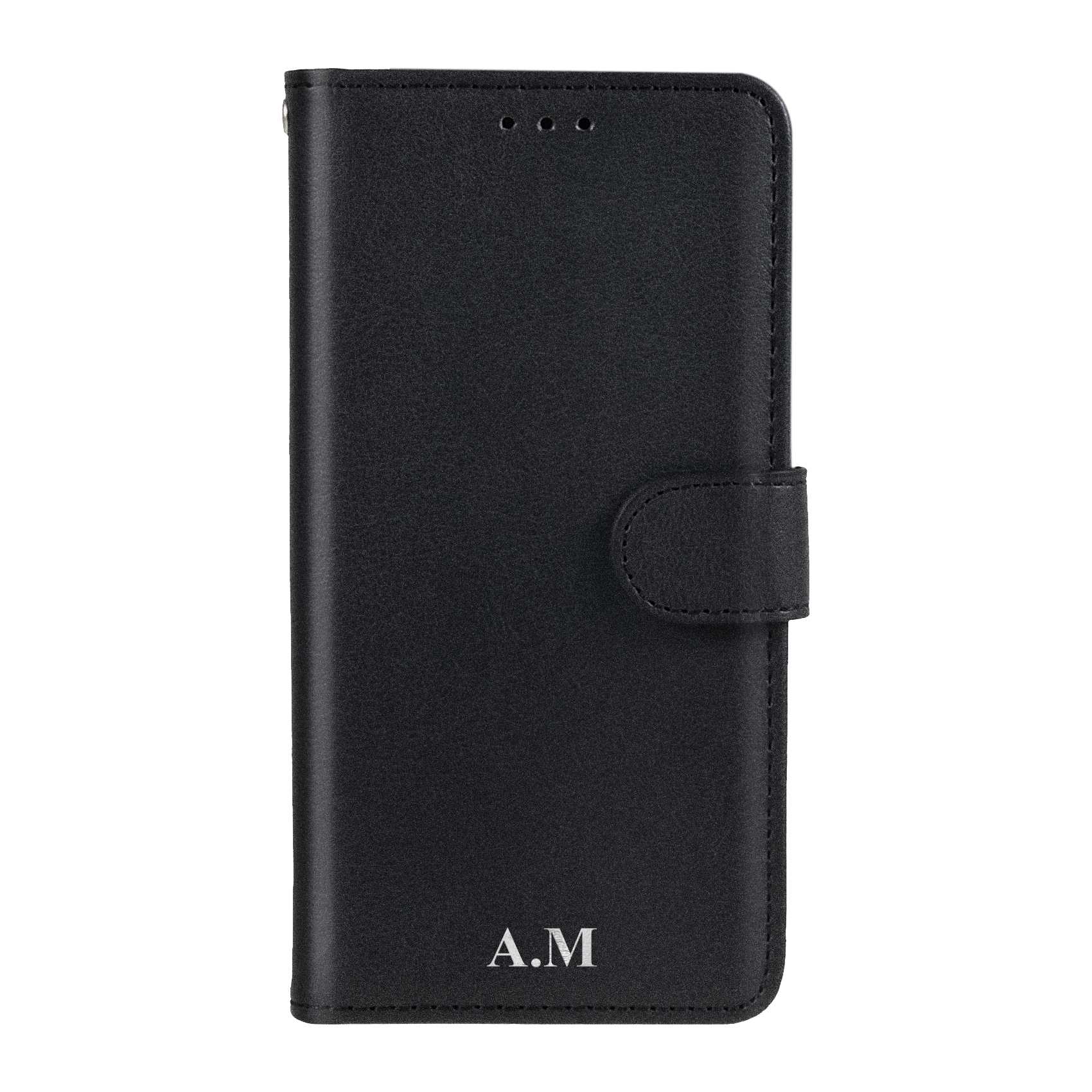 iPhone 7 Plus/8 Plus Magnet Wallet Case MONOGRAM - Black - 2