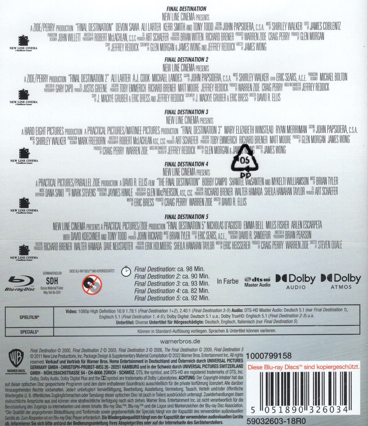 Final Destination 1-5 (ej svensk text) (Blu-ray) - 2