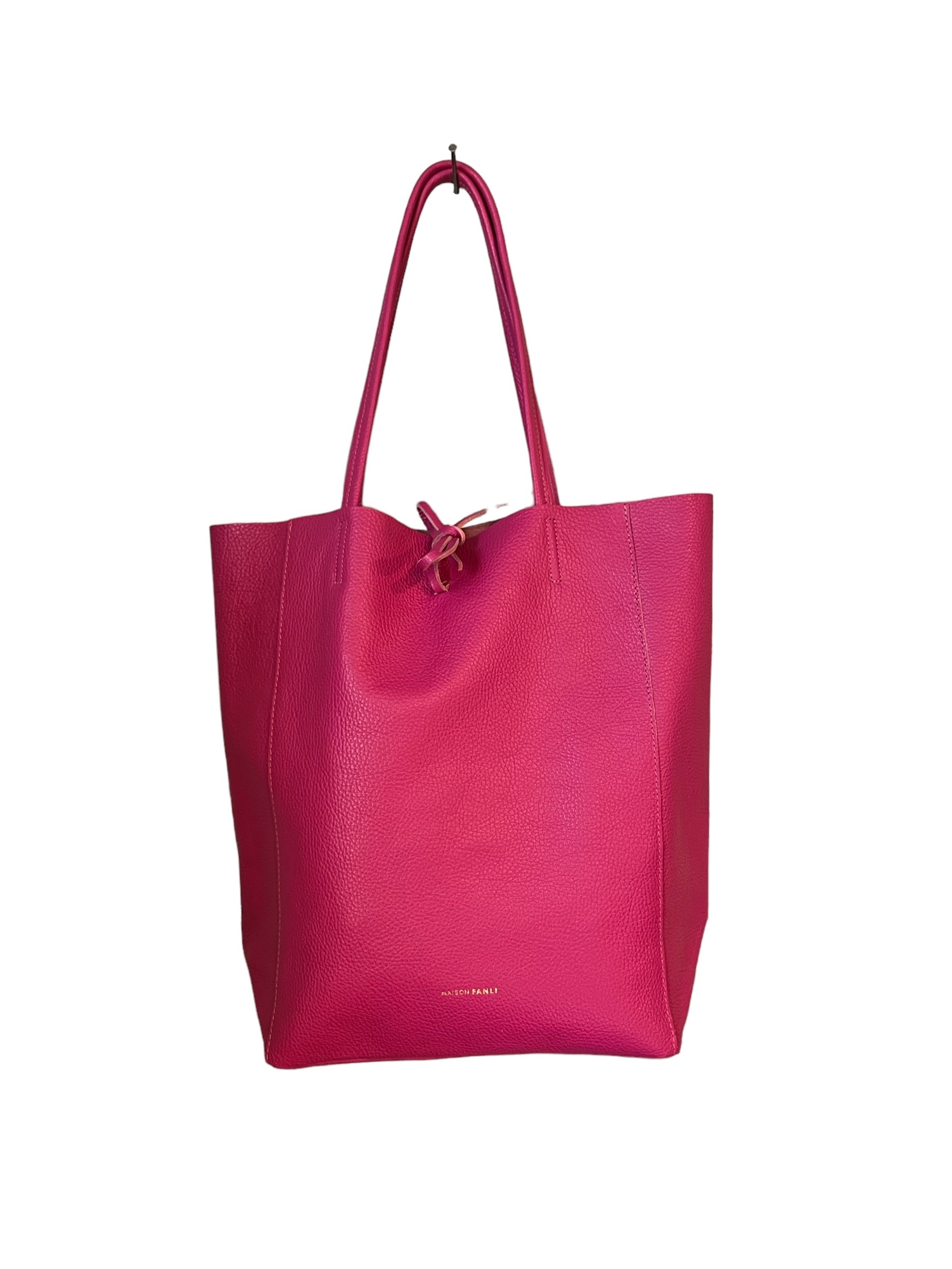 RAINBOW tote in leather, pink