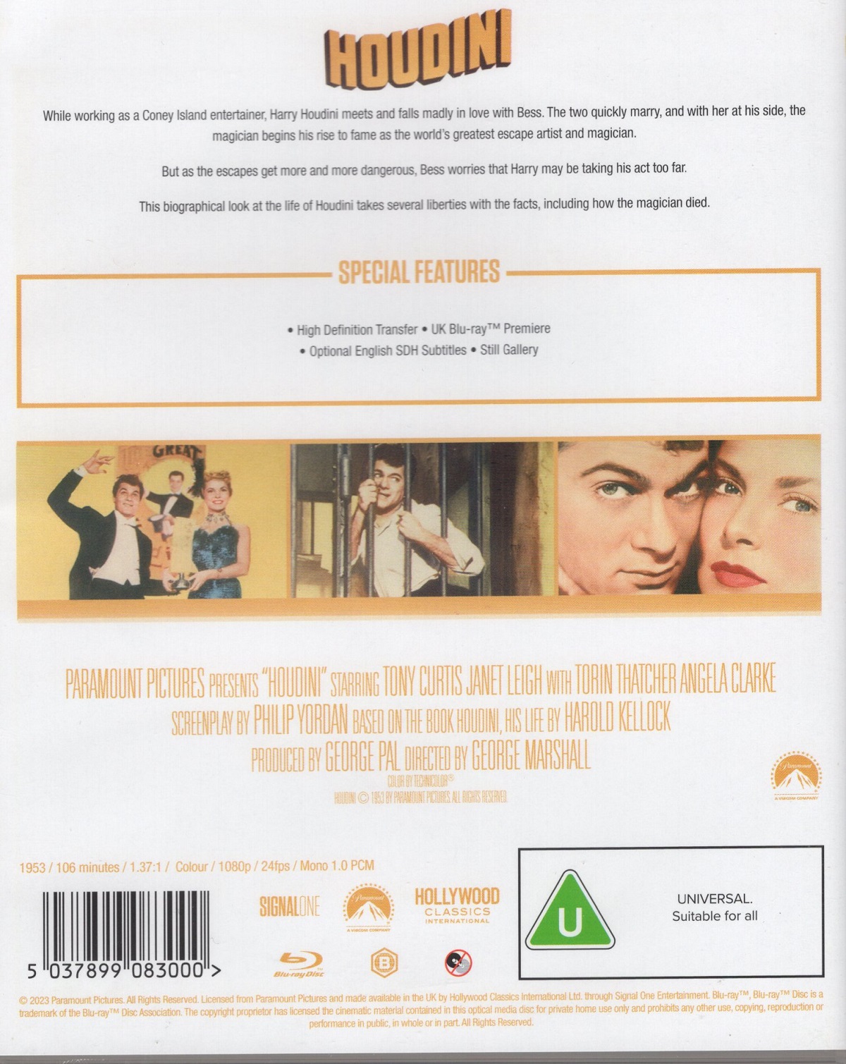 Houdini (ej svensk text) (Blu-ray) - 2