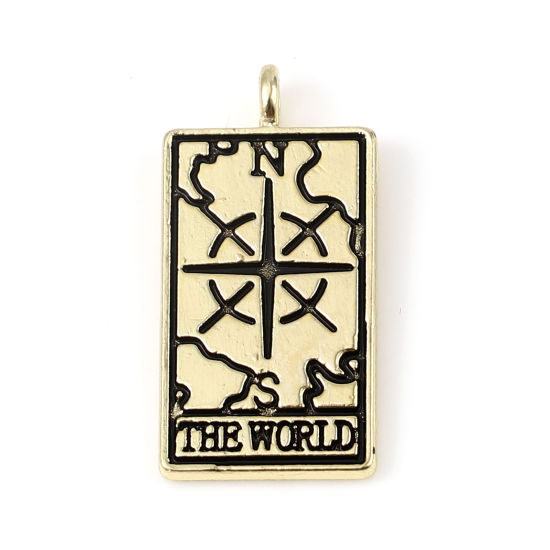 Charm  Tarot The world,  Gold