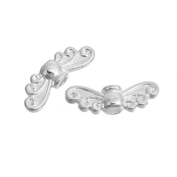 Wings - lt silver, ornament 14mm