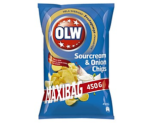 OLW Maxibag Sour & Onion 450g 12st